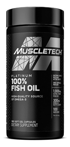 Muscletech Platinum 100% Omega Fish Oil 100 Softgels