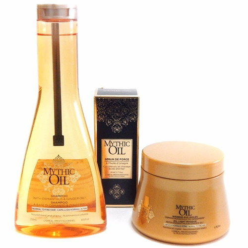 Loreal Mythic Oil Shampoo + Mascara + Aceite Fortalecedor