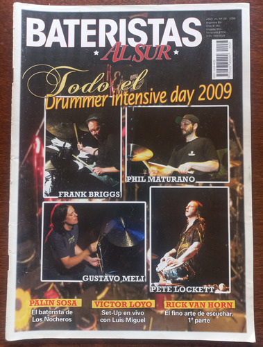 Revista Bateristas Al Sur N° 25 Año 2009 #fa (Usado)