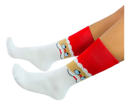 Calcetines Navideños Diseño De Cara De Santa Claus