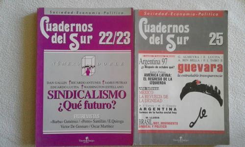 Cuadernos Del Sur-n° 22/23 Y 25-editorial Tierra Del Fuego-