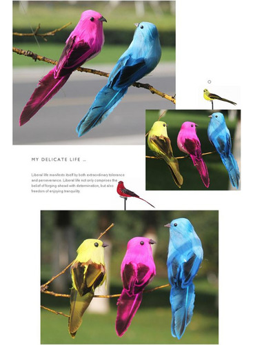 2 Piezas Decorativas Imitación Pájaro Modelo Espuma