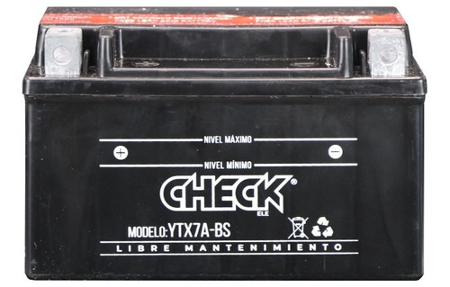 Bateria De Moto Check Libre Mantenimiento (seca) Ytx7a-bs