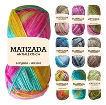 Comprar Ovillo Lana Tricolor Matizada Tejer Crochet 2 Agujas Hilo