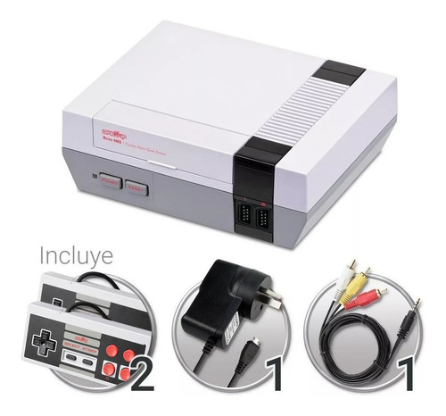 Consola Family Retro Nes Av Level Up Tv 500 Juegos De 8 Bits