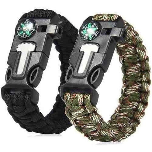 Brazalete Tactico Supervivencia Paracord Navaja