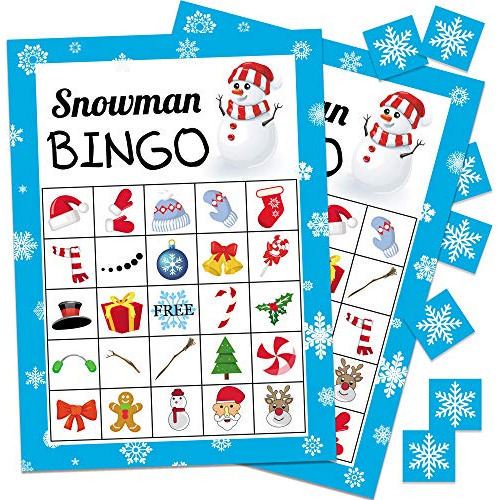 Juego De Bingo De Navidad Niños Y Adultos, Juego De Bi...