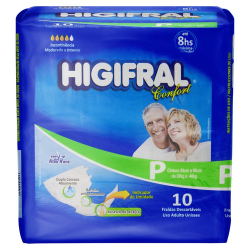 Fraldas para adultos descartáveis Higifral  Confort P x 10 u