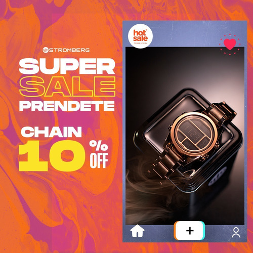 Reloj Stromberg Chain Sumergible Digital Rose Gold