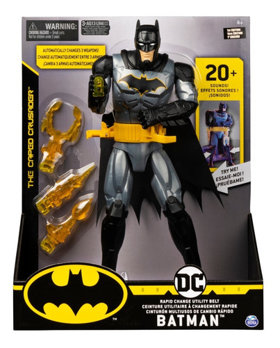 Figura Muñeco Batman Dc Articulado 30 Cm Con Luz Y Sonidos