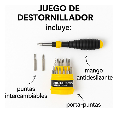 Juego De Destornilladores Con Mangos Ergonómicos