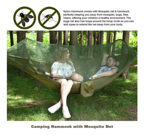 Lj Hamaca De Camping Con Mosquitera Doble Separada 200 Kg