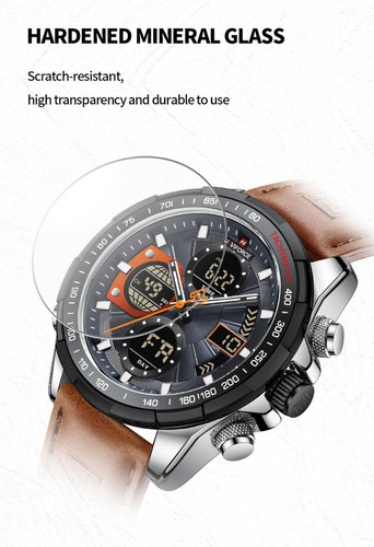 Reloj Deportivo Naviforce For Hombre, Reloj De Piel