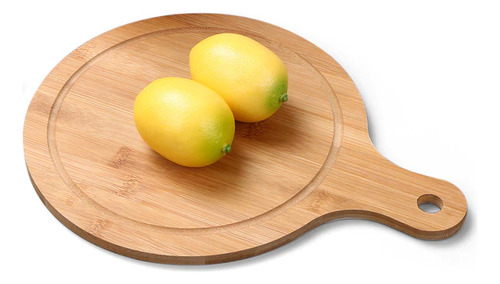 Tabla De Cortar De Bambú: Plato For Pizza Y Tabla De Cortar