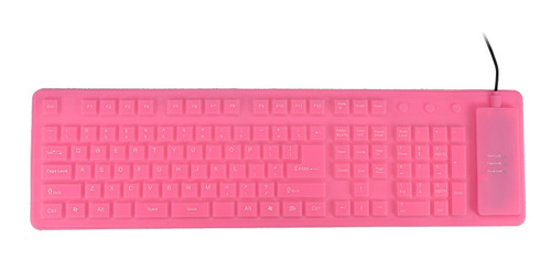 108 Teclas Usb Silicone Flexível Teclado Dobrável Impermeáve