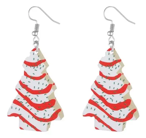 Juego De 12 Pares De Pendientes Colgantes De Gota - Diseño Navideño Para Mujer, Ideal Para Fiestas Y Regalos