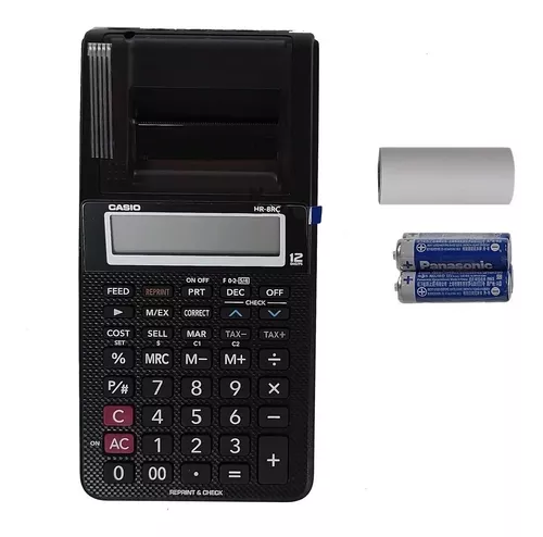 Tomar conciencia plátano Escribir Calculadora Impresora Casio Con Papel Ticket + Cargador 220v