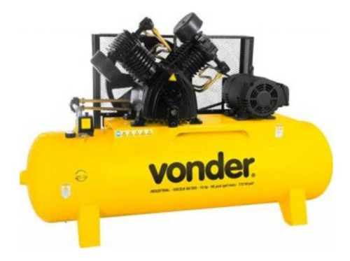 Compressor Ar Vdcslv 60/350 15cv Trifásico 220v/380v Vonder Cor Amarelo Frequência 60 Hz