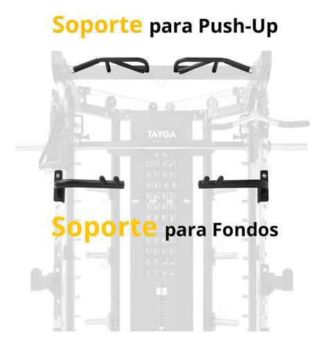 Gimnasio Multifuncional Smith Tayga T4 Estructura Negro Tapizado Negro