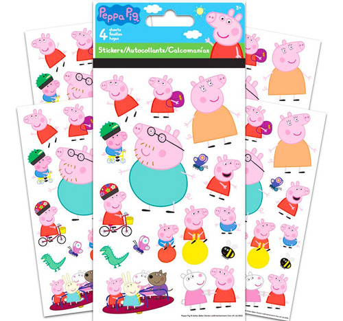 Folhas De Adesivos Trends International Peppa Pig 4 Folhas