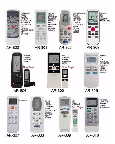 Control Remoto Aire Acondicionado Sanyo Kelvinator Ar-836