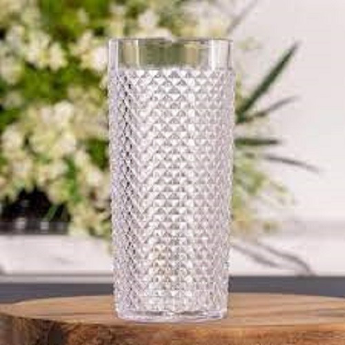 Imagem 2 de 4 de Kit 6 Copos Diamante Luxo 500ml Acrílico Crystal Suco Água