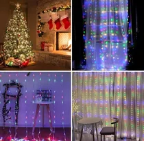 Comprar Cortina Led 100 Luces 10 Tiras Usb Control 8 Efectos 3x1m