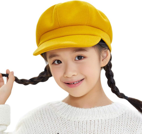 Niños Niños Niñas Invierno 8 Paneles Newsboy Gorras Boina Pl