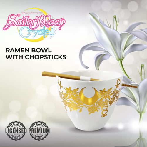 Just Funky Sailor Moon Crystal Foil Ramen Tazón Con Palillos