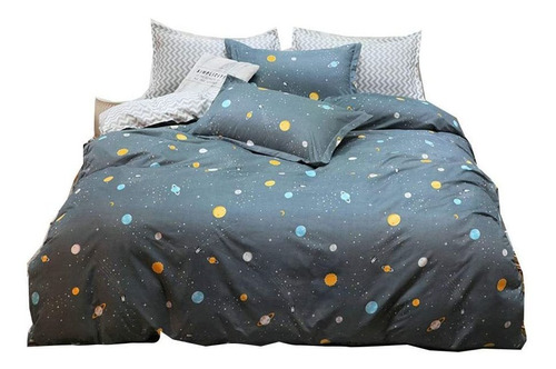 Ropa De Cama Galaxy Twin Para Niños, Juego De Cama Tem...