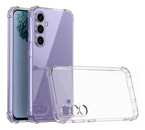 Funda Para Samsung A56 Transparente Reforzada + Vidrio Full Transparente A56