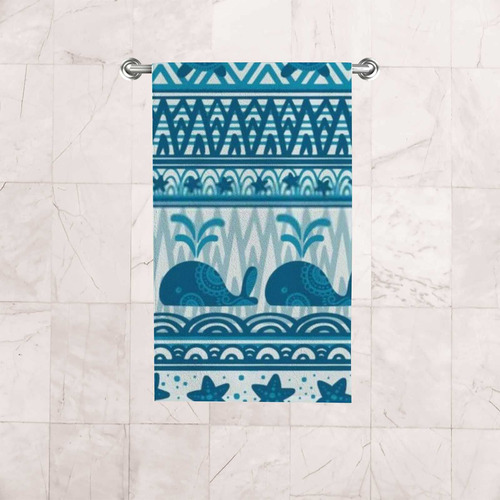 Juego 2 Toallas Mano Baño Ballenas Estrella Tortugas Suave S