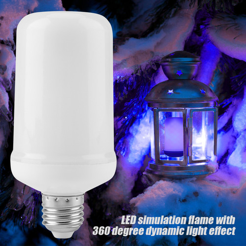 Bombilla De Fuego Azul De Simulación De Llama Led De Inducci