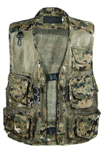 Chaleco Tactico Militar Camuflaje Transpirable Multibolsillo