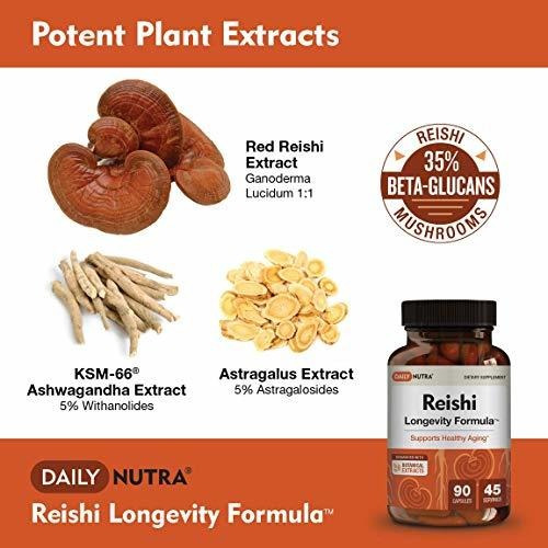 Imagen 3 de 7 de Reishi Longevity Antienvejecimiento Dailynutra (90 Cápsulas
