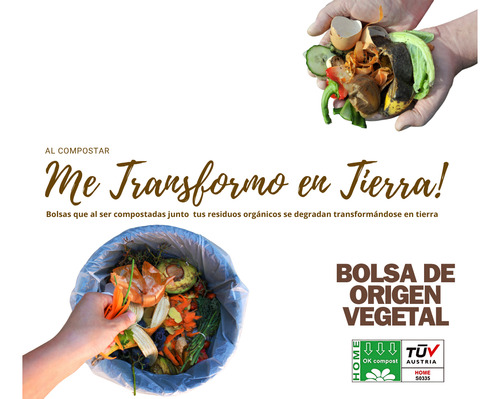 Bolsa Camiseta | Biodegradable & Compost |48x55cm | 500 Und