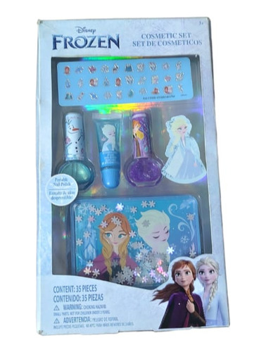 Juego De Maquillaje Frozen Para Niñas 35 Piezas Esmalte