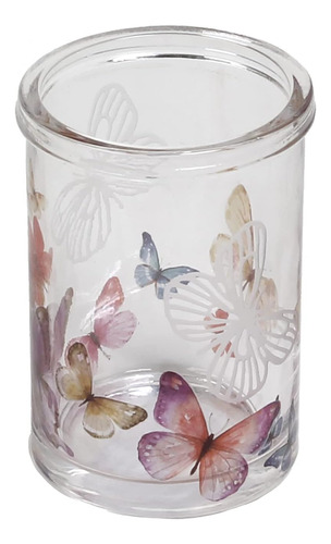 Vaso De Baño Con Diseño De Mariposa Arcoíris, 4.22 X 2.99 X 