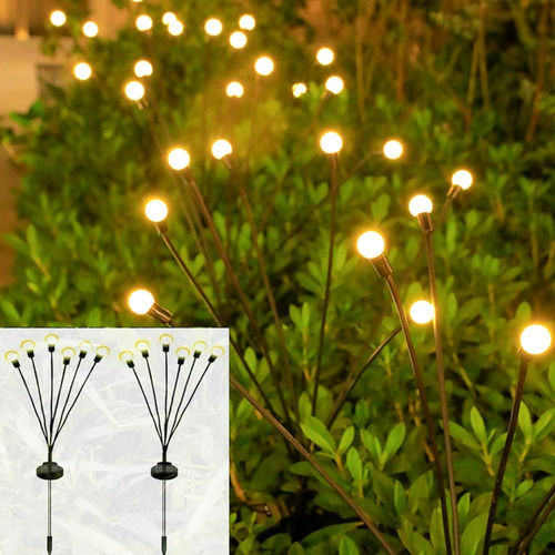 Lipifay Solar Powered Firefly Lights, Outdoor Waterproof Sta