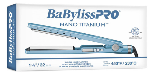 Plancha De Pelo Babylisspro Nano Titanium Ionic 1/4 Pulgadas