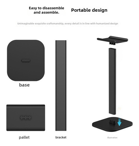 Negro - Soporte Multifunción Para Auriculares Para Juegos