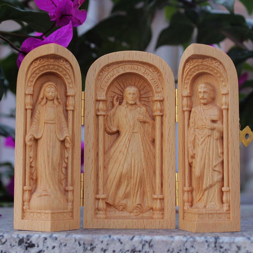 Estatua Católica De Madera, Escultura De Jesús, Estatuilla