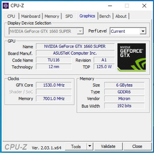 Nvidia Asus Phoenix Geforce Gtx 1660 Oc Edition 6gb (Usado)