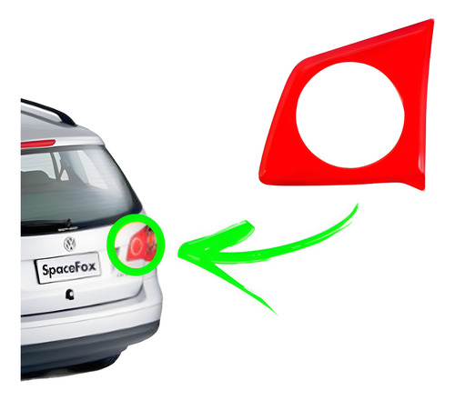 Lente Vermelha Lanterna Traseira Spacefox 2006-2010 Direita