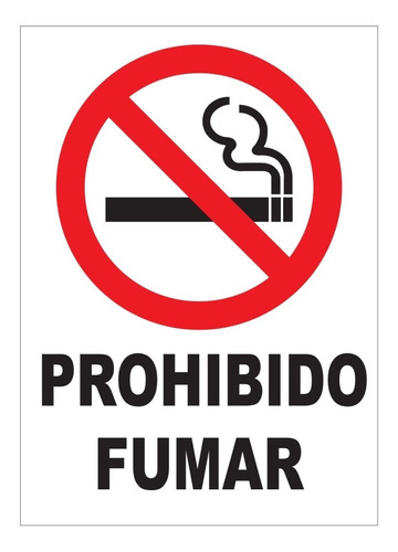 Cartel Prohibido Fumar 50x70 Corrugado Plástico