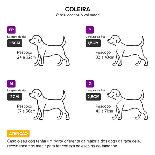 Coleira Cachorro Com Guia Porte Cães Mood Pet Coleção Califa Cor Noord Tamanho da coleira M