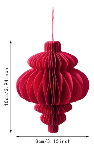 2 Adorno De Panal De De Navidad, Adorno De Panal De De Rojo