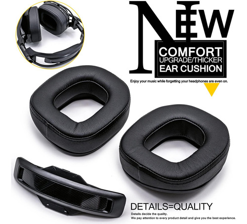 Almohadillas De Auriculares Astro A40 Tr, Negras/1 Par