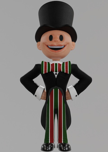 Mascote Fluminense Cartola 3d