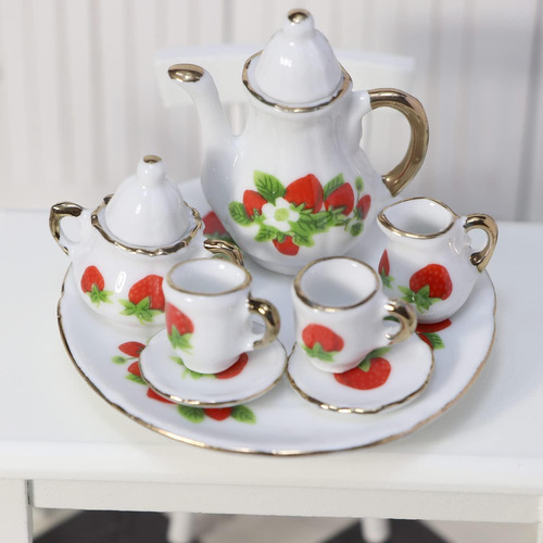 Conjuntos De Taza De Té De Casa De Muñecas 1: 6 Accesorios D